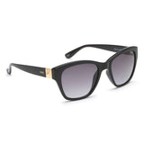 Idee Smoke Gradient Lens Square Sunglass Full Rim Shiny Black Frame With 100% Uv Protection - Ids2828C4Sg