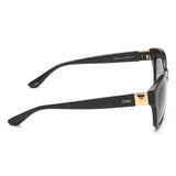 Idee Smoke Gradient Lens Square Sunglass Full Rim Shiny Black Frame With 100% Uv Protection - Ids2828C4Sg