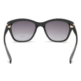 Idee Smoke Gradient Lens Square Sunglass Full Rim Shiny Black Frame With 100% Uv Protection - Ids2828C4Sg