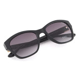 Idee Smoke Gradient Lens Square Sunglass Full Rim Shiny Black Frame With 100% Uv Protection - Ids2828C4Sg