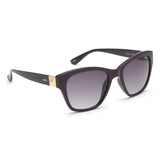 Idee Smoke Gradient Lens Square Sunglass Full Rim Shiny Dark Violet Frame With 100% Uv Protection - Ids2828C5Sg