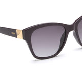 Idee Smoke Gradient Lens Square Sunglass Full Rim Shiny Dark Violet Frame With 100% Uv Protection - Ids2828C5Sg