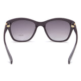 Idee Smoke Gradient Lens Square Sunglass Full Rim Shiny Dark Violet Frame With 100% Uv Protection - Ids2828C5Sg