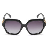 Idee Smoke Gradient Lens Square Sunglass Full Rim Shiny Black Frame With 100% Uv Protection - Ids2860C1Psg