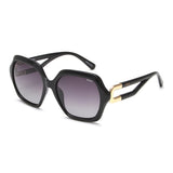 Idee Smoke Gradient Lens Square Sunglass Full Rim Shiny Black Frame With 100% Uv Protection - Ids2860C1Psg
