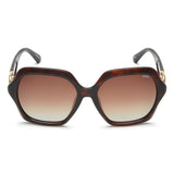 Idee Brown Gradient Lens Square Sunglass Full Rim Shiny Brown Demi Frame With 100% Uv Protection - Ids2860C2Psg