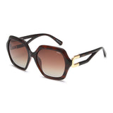 Idee Brown Gradient Lens Square Sunglass Full Rim Shiny Brown Demi Frame With 100% Uv Protection - Ids2860C2Psg
