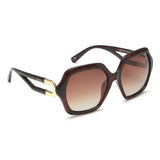 Idee Brown Gradient Lens Square Sunglass Full Rim Shiny Brown Demi Frame With 100% Uv Protection - Ids2860C2Psg