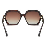 Idee Brown Gradient Lens Square Sunglass Full Rim Shiny Brown Demi Frame With 100% Uv Protection - Ids2860C2Psg