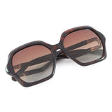Idee Brown Gradient Lens Square Sunglass Full Rim Shiny Brown Demi Frame With 100% Uv Protection - Ids2860C2Psg