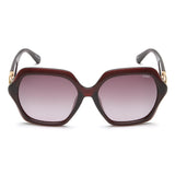 Idee Smoke Gradient Lens Square Sunglass Full Rim Shiny Crystal Red Frame With 100% Uv Protection - Ids2860C3Psg