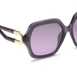 Idee Violet Gradient Lens Square Sunglass Full Rim Shiny Crystal Violet Frame With 100% Uv Protection - Ids2860C4Psg