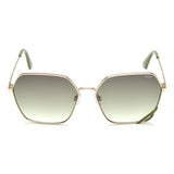 Idee Green Gradient Lens Square Sunglass Full Rim Shiny Light Gold Frame With 100% Uv Protection - Ids2869C4Sg