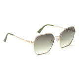 Idee Green Gradient Lens Square Sunglass Full Rim Shiny Light Gold Frame With 100% Uv Protection - Ids2869C4Sg