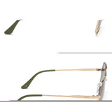 Idee Green Gradient Lens Square Sunglass Full Rim Shiny Light Gold Frame With 100% Uv Protection - Ids2869C4Sg