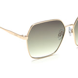 Idee Green Gradient Lens Square Sunglass Full Rim Shiny Light Gold Frame With 100% Uv Protection - Ids2869C4Sg
