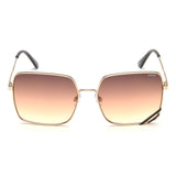 Idee Brown Gradient Lens Butterfly Sunglass Full Rim Shiny Light Gold-Shiny Dark Brown Frame With 100% Uv Protection - Ids2870C1Sg