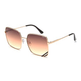 Idee Brown Gradient Lens Butterfly Sunglass Full Rim Shiny Light Gold-Shiny Dark Brown Frame With 100% Uv Protection - Ids2870C1Sg