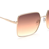Idee Brown Gradient Lens Butterfly Sunglass Full Rim Shiny Light Gold-Shiny Dark Brown Frame With 100% Uv Protection - Ids2870C1Sg