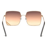 Idee Brown Gradient Lens Butterfly Sunglass Full Rim Shiny Light Gold-Shiny Dark Brown Frame With 100% Uv Protection - Ids2870C1Sg