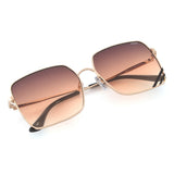 Idee Brown Gradient Lens Butterfly Sunglass Full Rim Shiny Light Gold-Shiny Dark Brown Frame With 100% Uv Protection - Ids2870C1Sg