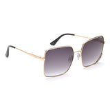 Idee Smoke Gradient Lens Butterfly Sunglass Full Rim Shiny Light Gold Frame With 100% Uv Protection - Ids2870C4Sg