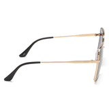 Idee Smoke Gradient Lens Butterfly Sunglass Full Rim Shiny Light Gold Frame With 100% Uv Protection - Ids2870C4Sg