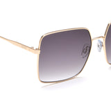 Idee Smoke Gradient Lens Butterfly Sunglass Full Rim Shiny Light Gold Frame With 100% Uv Protection - Ids2870C4Sg