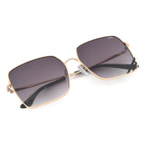 Idee Smoke Gradient Lens Butterfly Sunglass Full Rim Shiny Light Gold Frame With 100% Uv Protection - Ids2870C4Sg