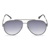 Idee Smoke Gradient Fm Lens Pilot Sunglass Full Rim Shiny Dark Gun Frame With 100% Uv Protection - Ids2877C2Sg
