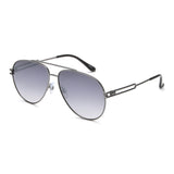 Idee Smoke Gradient Fm Lens Pilot Sunglass Full Rim Shiny Dark Gun Frame With 100% Uv Protection - Ids2877C2Sg