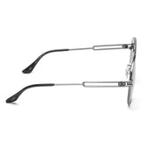 Idee Smoke Gradient Fm Lens Pilot Sunglass Full Rim Shiny Dark Gun Frame With 100% Uv Protection - Ids2877C2Sg