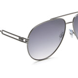 Idee Smoke Gradient Fm Lens Pilot Sunglass Full Rim Shiny Dark Gun Frame With 100% Uv Protection - Ids2877C2Sg