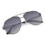 Idee Smoke Gradient Fm Lens Pilot Sunglass Full Rim Shiny Dark Gun Frame With 100% Uv Protection - Ids2877C2Sg