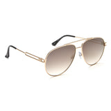 Idee Gold Mirror-Green Gradient Lens Pilot Sunglass Full Rim Shiny Light Gold Frame With 100% Uv Protection - Ids2877C4Sg