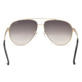 Idee Gold Mirror-Green Gradient Lens Pilot Sunglass Full Rim Shiny Light Gold Frame With 100% Uv Protection - Ids2877C4Sg