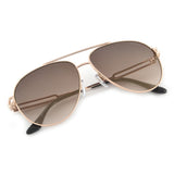 Idee Gold Mirror-Green Gradient Lens Pilot Sunglass Full Rim Shiny Light Gold Frame With 100% Uv Protection - Ids2877C4Sg