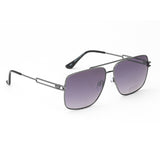 Idee Smoke Gradient Fm Lens Square Sunglass Full Rim Shiny Dark Gun Frame With 100% Uv Protection - Ids2878C2Sg