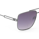 Idee Smoke Gradient Fm Lens Square Sunglass Full Rim Shiny Dark Gun Frame With 100% Uv Protection - Ids2878C2Sg