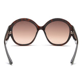 Idee Brown Gradient Lens Oval Sunglass Full Rim Shiny Brown Demi-Shiny Orange Frame With 100% Uv Protection - Ids2880C2Sg