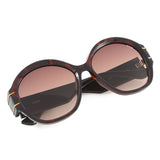 Idee Brown Gradient Lens Oval Sunglass Full Rim Shiny Brown Demi-Shiny Orange Frame With 100% Uv Protection - Ids2880C2Sg