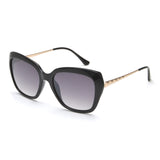 Idee Smoke Gradient Lens Square Sunglass Full Rim Shiny Black Frame With 100% Uv Protection - Ids2882C1Sg