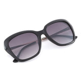Idee Smoke Gradient Lens Square Sunglass Full Rim Shiny Black Frame With 100% Uv Protection - Ids2882C1Sg