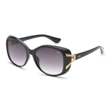 Idee Smoke Gradient Lens Square Sunglass Full Rim Shiny Black-Gold Frame With 100% Uv Protection - Ids2883C1Sg