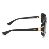 Idee Smoke Gradient Lens Square Sunglass Full Rim Shiny Black-Gold Frame With 100% Uv Protection - Ids2883C1Sg