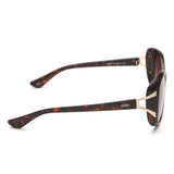 Idee Brown Gradient Lens Square Sunglass Full Rim Shiny Brown Demi-Light Gold Frame With 100% Uv Protection - Ids2883C2Sg