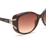 Idee Brown Gradient Lens Square Sunglass Full Rim Shiny Brown Demi-Light Gold Frame With 100% Uv Protection - Ids2883C2Sg