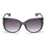 Idee Smoke Gradient Lens Square Sunglass Full Rim Shiny Dark Violet-Light Gold Frame With 100% Uv Protection - Ids2883C3Sg