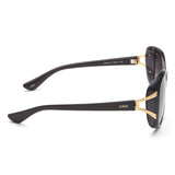 Idee Smoke Gradient Lens Square Sunglass Full Rim Shiny Dark Violet-Light Gold Frame With 100% Uv Protection - Ids2883C3Sg