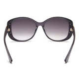 Idee Smoke Gradient Lens Square Sunglass Full Rim Shiny Dark Violet-Light Gold Frame With 100% Uv Protection - Ids2883C3Sg